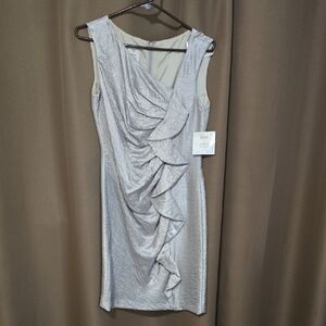 Silver Cocktail Dress Size 6